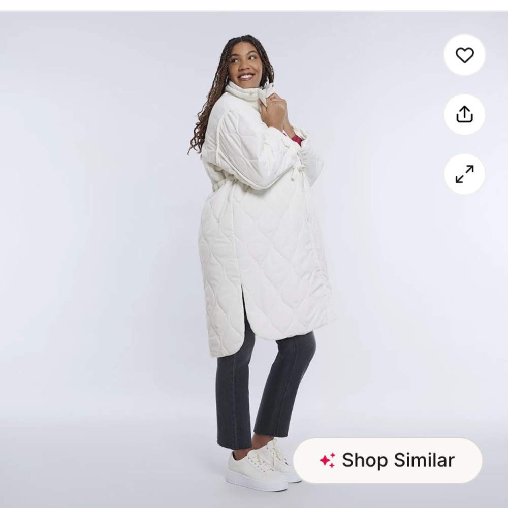 NWT Motherhood maternity winter white puffer jacket size S